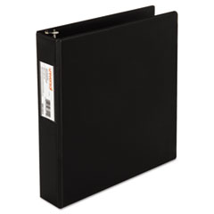 Universal® Economy Non-View Round Ring Binder With Label Holder, 1-1/2" Capacity, Black