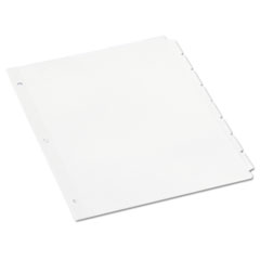 Universal® Economy Tab Dividers, 8-Tab, Letter, White, 24 Sets/Box