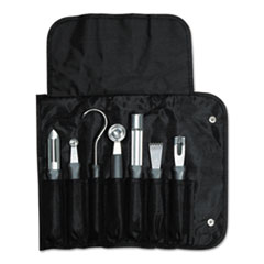 Dexter® 7 Pc Garnishing Tool Bag, Stainless Steel, Polypropylene Handles