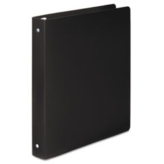 ACCO ACCOHIDE Poly Round Ring Binder, 35-pt. Cover, 1" Cap, Black