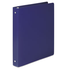 ACCO ACCOHIDE Poly Round Ring Binder, 35-pt. Cover, 1" Cap, Blue