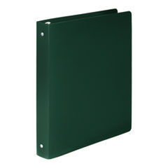 ACCO ACCOHIDE Poly Round Ring Binder, 35-pt. Cover, 1" Cap, Dark Green