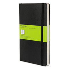 Moleskine® Hard Cover Notebook, Plain, 8 1/4 x 5, Black Cover, 192 Sheets