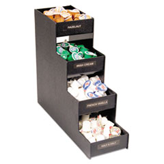 Vertiflex® Commercial Grade Narrow Condiment Organizer, 8 Compartments, 6 x 19 x 15.88, Black
