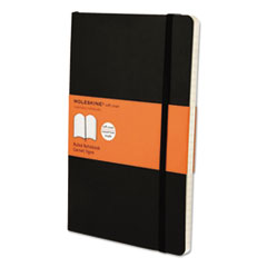 Moleskine® Classic Softcover Notebook, Ruled, 8 1/4 x 5, Black Cover, 192 Sheets