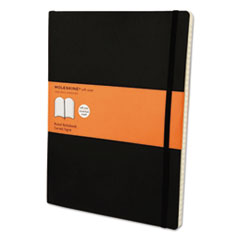 Moleskine® Classic Softcover Notebook, Ruled, 10 x 7 1/2, Black Cover, 192 Sheets