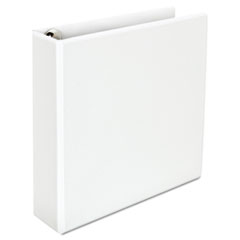 Universal® Deluxe Easy-to-Open Round-Ring View Binder, 2" Capacity, 8-1/2 x 11, White