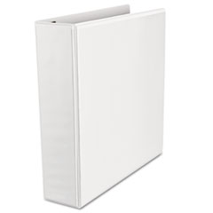 Universal® Deluxe Easy-to-Open D-Ring View Binder, 2" Capacity, 8-1/2 x 11, White
