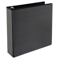 Universal® Deluxe Easy-to-Open Round-Ring View Binder, 2" Capacity, 9-1/2 x 11, Black