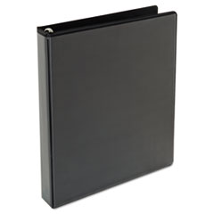 Universal® Deluxe Easy-to-Open Round-Ring View Binder, 1" Capacity, 8-1/2 x 11, Black