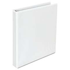 Universal® Deluxe Easy-to-Open Round-Ring View Binder, 1" Capacity, 8-1/2 x 11, White