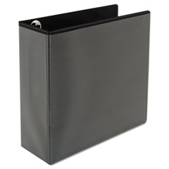 Universal® Deluxe Easy-to-Open D-Ring View Binder, 4" Capacity, 8-1/2 x 11, Black
