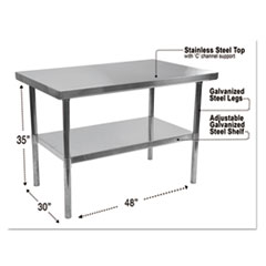 alera stainless steel table