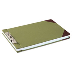 Wilson Jones® Canvas Sectional Storage Post Binder, 2 Posts, 3" Capacity, 8.5 x 14, Green