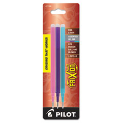 Pilot® Refill for Pilot FriXion Erasable, FriXion Ball, FriXion Clicker and FriXion LX Gel Ink Pens, Fine Tip, Assorted Ink, 3/Pack