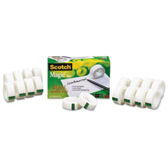Scotch® Magic Tape 18 Roll Cabinet Pack, Bulk Pack, 3/4"X1000", 1"Core, Clear, 18/Pack