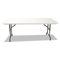 Alera® Blow Molded Resin Top Folding Tables, 60w x 30d x 22-32h, Gray Granite