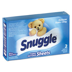 Snuggle® Vend-Design Fabric Softener Sheets, Blue Sparkle, 2 Sheets/Box, 100 Boxes/Carton