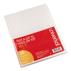 Universal® Project Folders, Letter Size, Clear, 25/Pack