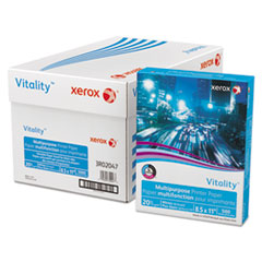 xerox™ Vitality Multipurpose Print Paper, 92 Bright, 20 lb Bond Weight, 8.5 x 11, White, 500/Ream