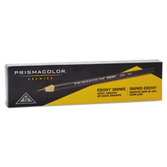 Prismacolor® EBONY Sketching Pencil, 4 mm, 2B (#1), Jet Black Lead, Black Matte Barrel, Dozen