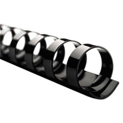 Swingline® GBC® CombBind Standard Spines, 3/8" Diameter, 60 Sheet Capacity, Black, 100/Box