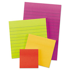 Post-it® Notes Super Sticky Pads in Marrakesh Colors, Assorted Sizes, Lined & Plain, 45-Sheet, 4/Pack