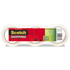 Scotch® Sure Start Packaging Tape, 1.88" x 54.6yds, 3" Core, Clear, 3/Pack