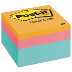 Post-it® Notes Original Cubes, 3 x 3, Aqua Wave, 470-Sheet