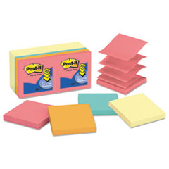 Post-it® Pop-up Notes Original Pop-up Notes Value Pack, 3 x 3, Canary Yellow/Cape Town, 100-Sheet