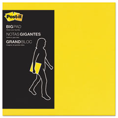 Post-it® Big Pad, 11 x 11, Bright Yellow, 30-Sheet