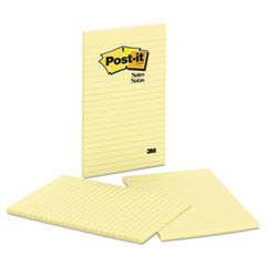 Post-it® Notes Original Pads in Canary Yellow, Lined, 5 x 8, 50-Sheet, 2/Pack