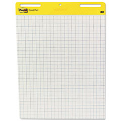 Post-it® Easel Pads Self Stick Easel Pads, Quadrille, 25 x 30, White, 2 30 Sheet Pads/Carton