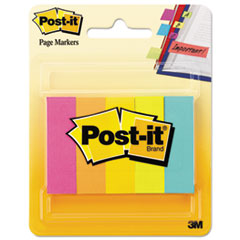 Post-it® Page Flag Markers, Assorted Brights, 100 Flags/Pad, 5 Pads/Pack