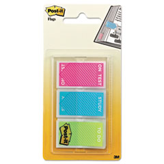 Post-it® Flags Study Memo Page Flags with Message, Assorted Bright Colors, 1", 60/Set