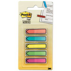 Post-it® Flags Arrow 1/2" Page Flags, Five Assorted Bright Colors, 20/Color, 100/Pack