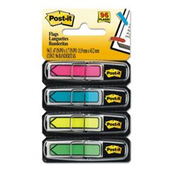 Post-it® Flags Arrow 1/2" Page Flags, Four Assorted Bright Colors, 24/Color, 96-Flags/Pack