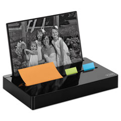 Post-it® Pop-up Notes Super Sticky Pop-up Note/Flag Dispenser Plus Photo Frame with 3 x 3 Pad, 50 1" Flags, Black