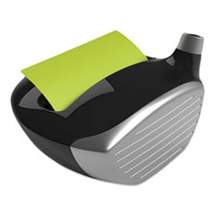 Post-it® Pop-up Notes Super Sticky Pop-Up Notes Golf Dispenser, 3 x 3, Golf Driver, Black/Silver