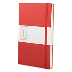 Moleskine® Ruled Classic Notebook, 8 1/4 x 5, Red Cover, 240 Sheets
