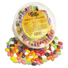 Office Snax® Jelly Beans, Assorted Flavors, 2 lb Resealable Plastic Tub