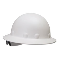 Fibre-Metal® by Honeywell E-1 Full Brim Hard Hat With Ratchet Suspension, White