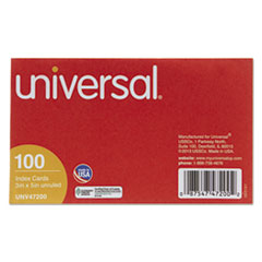 Universal® Unruled Index Cards, 3 x 5, White, 100/Pack
