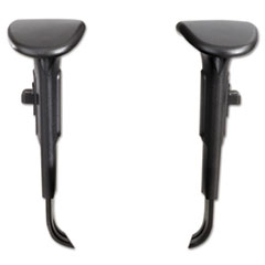 Safco® Adjustable T-Pad Arms for Safco Alday and Vue Series Task Chairs and Stools, 3.5" x 10.5" x 14", Black, 2/Set
