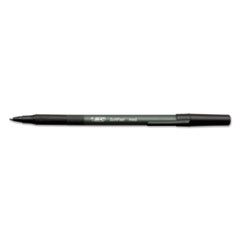 BIC Soft Feel Stick Ballpoint Pen, Medium 1mm, Black Ink/Barrel