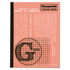 Clearprint® Design Vellum Field Book, Grids, 8 x 6, Clear, 50 Sheets