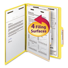 Smead™ Colored Top Tab Classification Folders with SafeSHIELD® Coated Fasteners