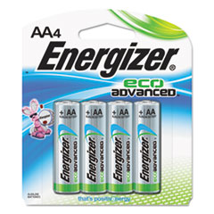 Energizer® Eco Advanced Batteries, AA, 4/Pk