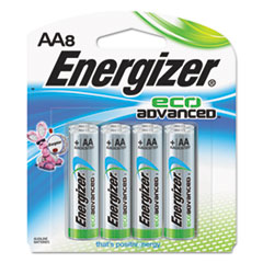 Energizer® Eco Advanced Batteries, AA, 8/Pk