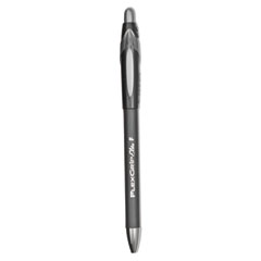 Paper Mate® FlexGrip Elite Ballpoint Pen, Retractable, Fine 0.8 mm, Black Ink, Black Barrel, Dozen